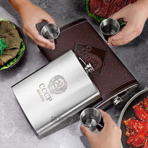 Small Pot 304 Stainless Steel Carry-on 5 Catty White Thickened Outdoor Portable Flat Bottle ZP5 Catty Upgrade 4 Cups 1)