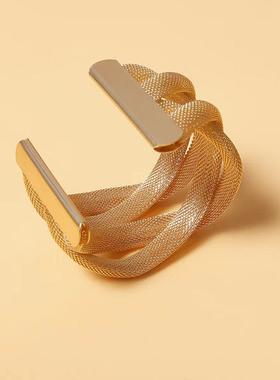 夸张个性几何镂空宽边开口手镯女高级感小众设计手环摄影服装饰品