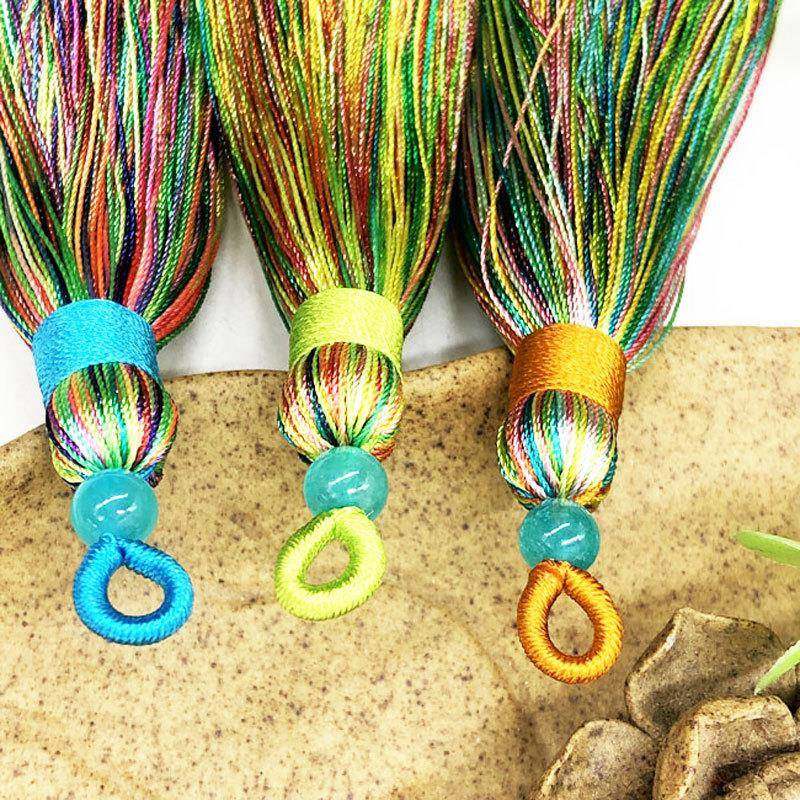 爆款拉圈带珠流苏穗子8mm迷你小流苏手工材料工艺品中国结饰品配,淘宝优惠券,粉丝福利购,淘宝优惠卷