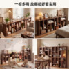 Lattice cabinet solid wood bookshelf storage rack floor bookcase