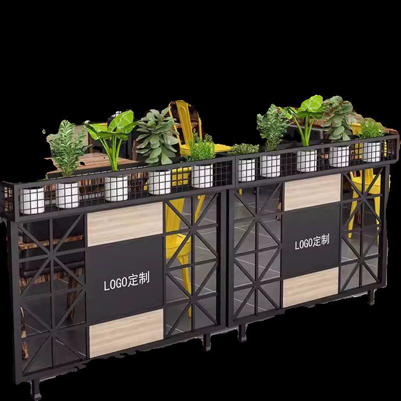 铁艺隔断半截绿植矮屏风过道装饰酒店餐厅围栏花架奶茶店卡座护栏,淘宝优惠券,粉丝福利购,淘宝优惠卷