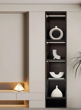 轻奢高档酒柜装饰品摆件客厅电视柜玄关摆设餐边柜W现代软装套装
