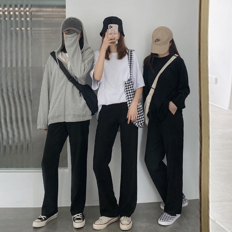 孕妇阔腿裤春秋外穿薄款黑色休闲拖地西装裤垂感宽松托腹直筒裤子,淘宝优惠券,粉丝福利购,淘宝优惠卷