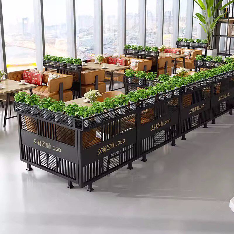 铁艺隔断半截绿植矮屏风过道装饰酒店餐厅围栏花架奶茶店卡座护栏,淘宝优惠券,粉丝福利购,淘宝优惠卷