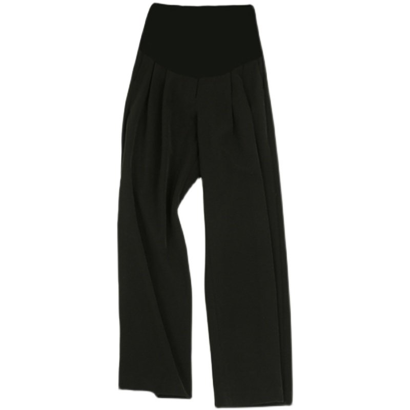 孕妇阔腿裤春秋外穿薄款黑色休闲拖地西装裤垂感宽松托腹直筒裤子,淘宝优惠券,粉丝福利购,淘宝优惠卷