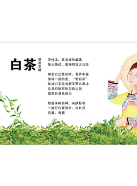 福鼎白茶海报展板福鼎老白茶白茶福鼎白茶的传说福鼎白茶简介墙贴
