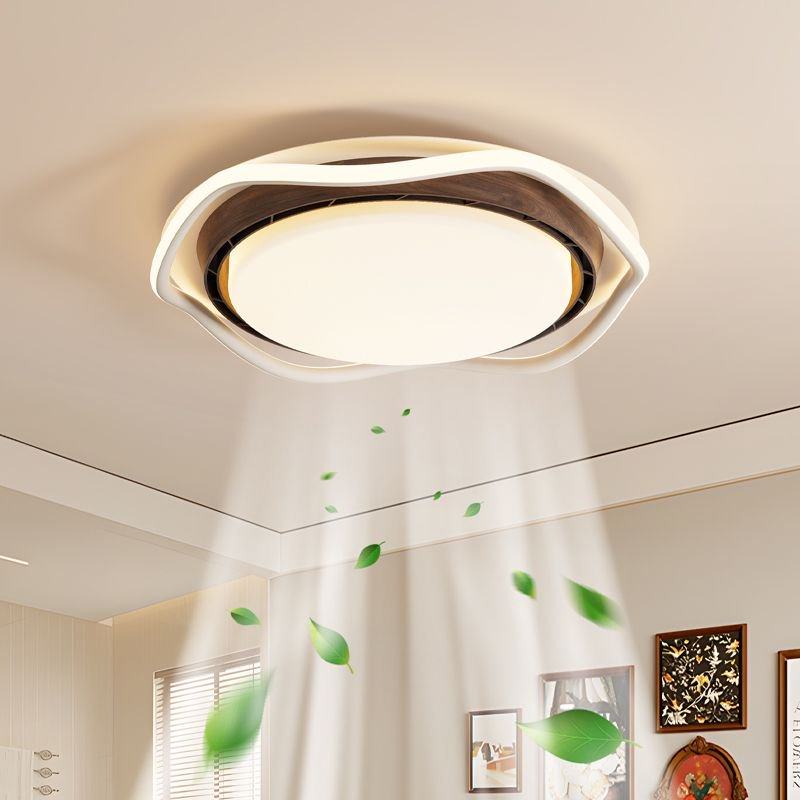 励昌无叶风扇灯卧室吸顶风扇灯圆形现代简约餐厅中古风无叶风扇灯,淘宝优惠券,粉丝福利购,淘宝优惠卷