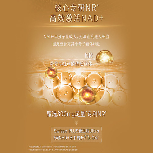 【618抢购】SwissePLUS斯维诗nad+新生瓶ultra麦角琉因能量瓶 - 图1