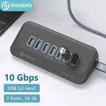 PHIXERO USB 3 2 Docking Station Hub 10Gbps Splitter Switch D