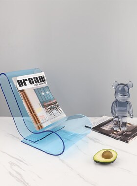 欧式轻奢压克力摇椅杂志架摆件y玄关客厅卧室茶几电视柜家居装饰