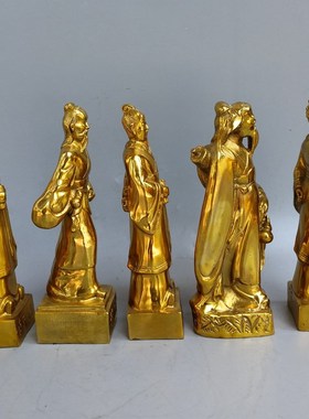 纯铜药王c孙思邈神医医圣张仲景华佗李时珍铜雕塑摆件五大名医