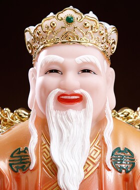 土地公雕像土宝树脂仿白色大理石土地爷爷奶奶雕像家S崇拜镇房子