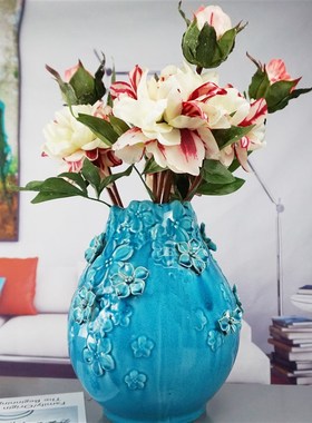 极速欧式陶瓷客厅落地电视柜工艺摆件现代L简约创意家居装饰雕花