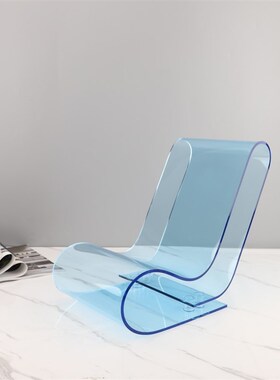 欧式轻奢压克力摇椅杂志架v摆件玄关客厅卧室茶几电视柜家居装饰