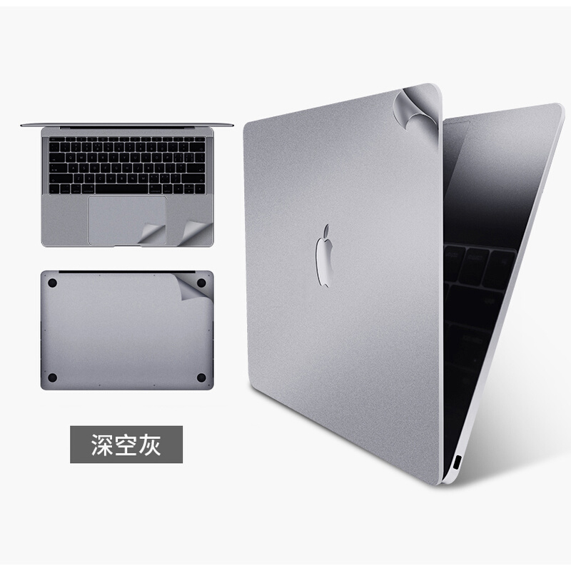 macbook pro16机身贴膜air13上下膜腕托保护贴14寸同色防刮耐磨3M-图0