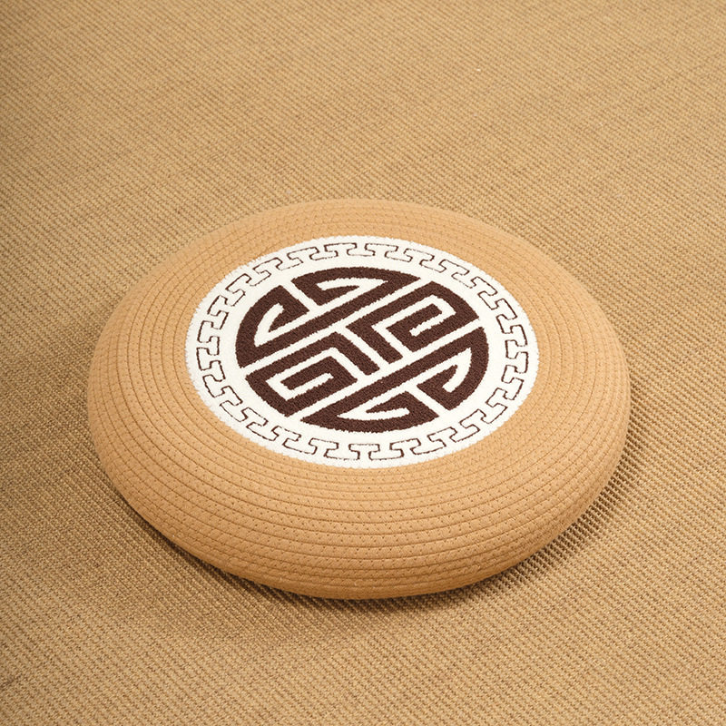 Cross-border round cushion tatami bay window floor mat cotton rope futon mat floor pouf Japanese style simple round cushion