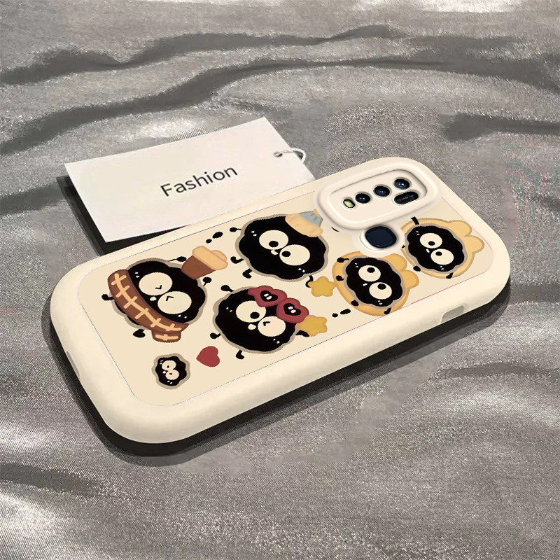 适用vivoY50手机壳Y51s硅胶Y52s全包Y52t防摔网红Y53s爆款Y53tY54s潮流Y55S/Y55t小众y500新款男女款戴帽煤球 - 图3