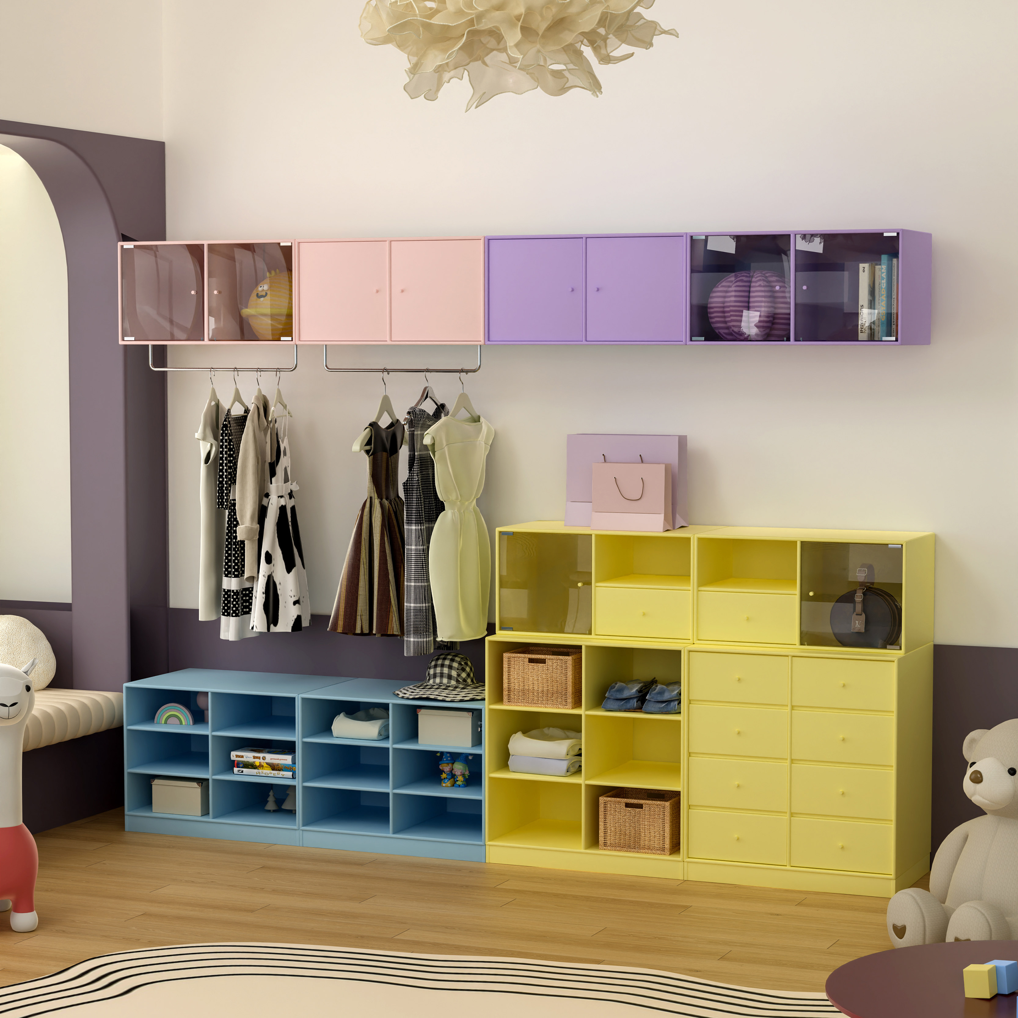 独也/Montana衣柜北欧风衣帽架彩色壁挂收纳柜壁柜多巴胺可定制,淘宝优惠券,粉丝福利购,淘宝优惠卷