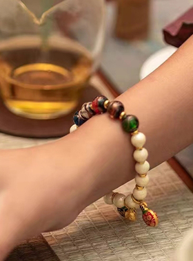 香灰陶瓷琉璃手链手串孙阳同款