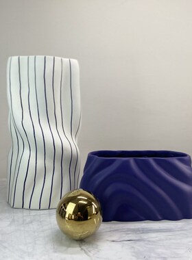 现代简约摆件花器阳台客厅书房样板间酒店Q米兰时尚轻装饰品