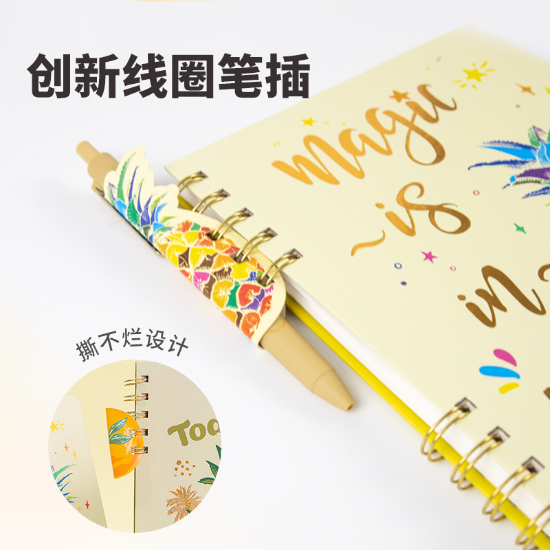 恋屿笔记本本子高颜值空白本博物馆印章打卡旅行盖章收集手帐本集章册插画本美术复古手账加厚款日记本成人