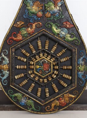 民族古典楠木琵琶内蒙古乐器楠木家具壁M挂摆件工艺算盘收藏品