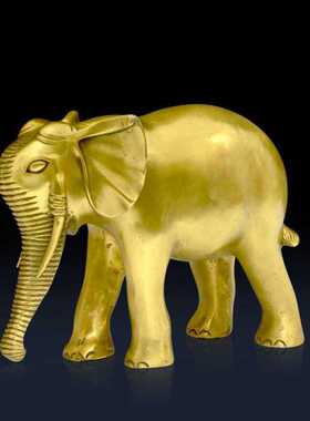 极速福善缘 铜大j象摆件一对 纯铜吸水大象家居客厅办公室风工艺