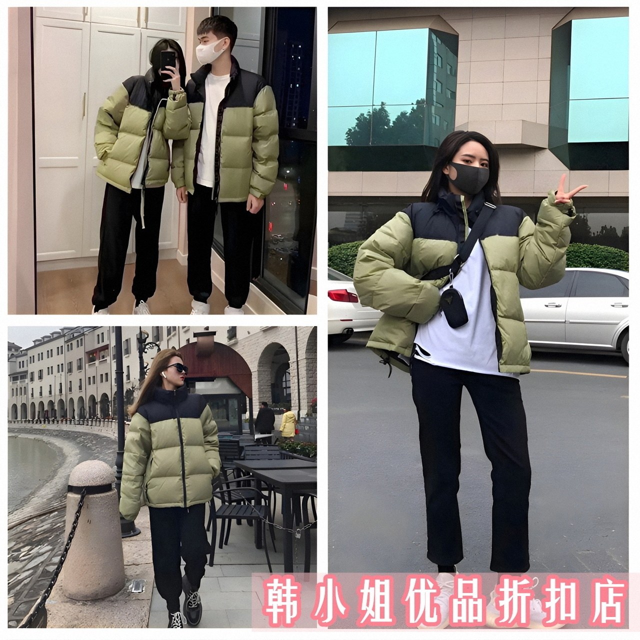 【爆款热卖】美版1996短款经典冬季保暖羽绒服黑色女款大码外套潮 - 图3