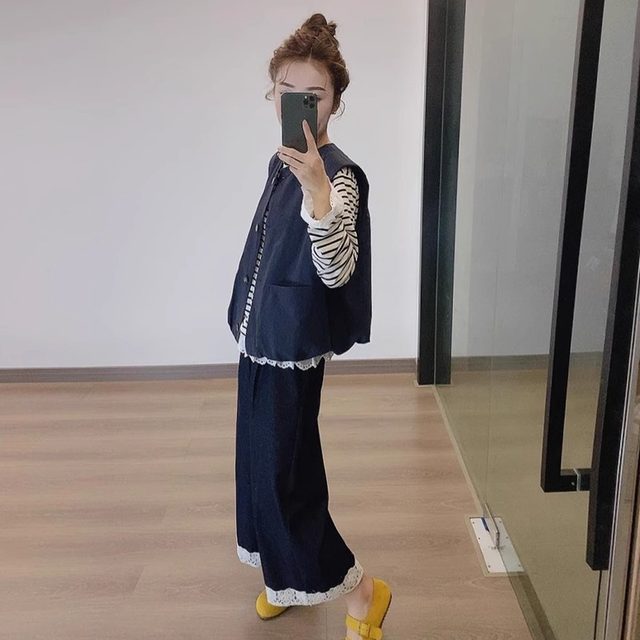 Korean style casual vest for women 2025 spring and autumn new outer wear vest top loose fashionable vest vest jacket