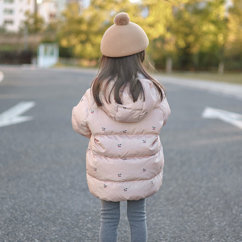 冬季女童羽绒服公主风宝宝外套女孩洋气冬装衣服短款儿童韩版童装