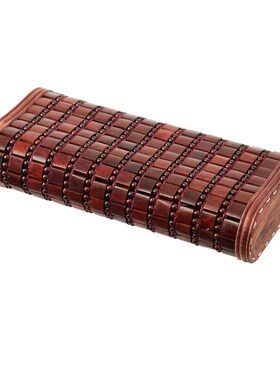 印度小叶紫檀麻将块枕头红木床上用品送礼收藏实U木透气珠枕木枕