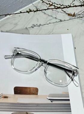 日本品质小红书同款眼镜框复古方形平光镜TR黑框可配近视度数防蓝