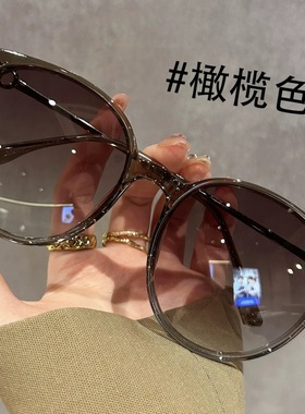 日本品质2025新款网红墨镜女圆框时尚潮流百搭高级感防紫外线偏光