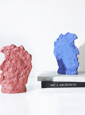 北欧风格创意抽象人脸雕塑摆件A树脂工艺客厅软装样板间桌面装饰