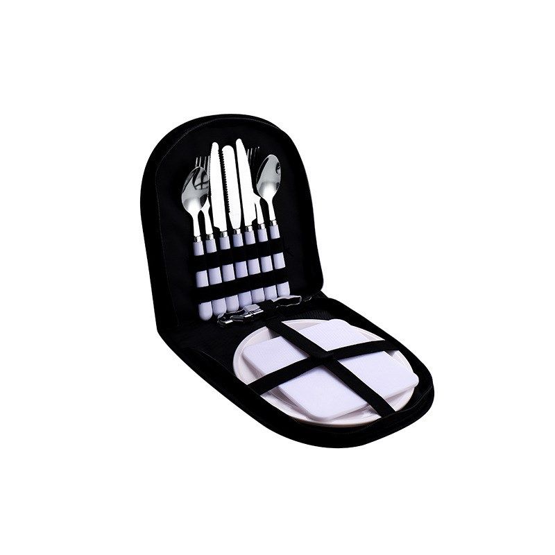 塑料柄餐具套装户外2人份野餐包餐具U不锈钢刀叉勺,淘宝优惠券,粉丝福利购,淘宝优惠卷