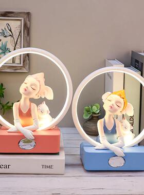 爆款绮梦天使触摸小夜灯创意少女心可爱桌面家居装饰品摆件送女生
