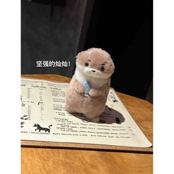 ງາມນ້ອຍ otter hugging ປາ plush doll pendant doll ຂອງປະທານແຫ່ງ Li Can ຂອງຂວັນສ້າງສັນງາມ