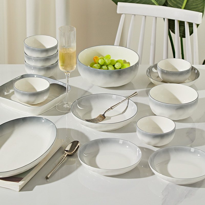 釉下彩陶瓷盘子菜盘家用2025新款碗碟餐具高级感轻奢碟子餐盘深盘 - 图1