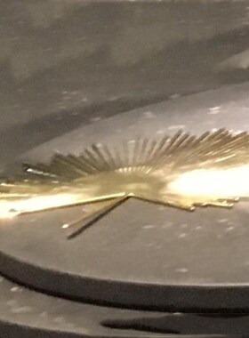 蒲扇果篮摆件几何圆形铜色金属水果碗北欧L简约风装饰收纳篮工艺