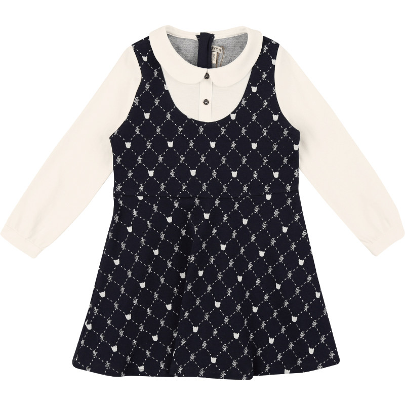 IVY HOUSE常春藤童装女小童裙子秋季款 假两件连衣裙学院风儿童,淘宝优惠券,粉丝福利购,淘宝优惠卷