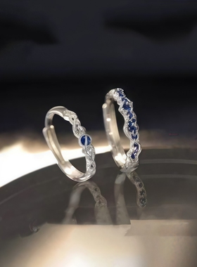 洛希极限情侣戒指一对小众设计