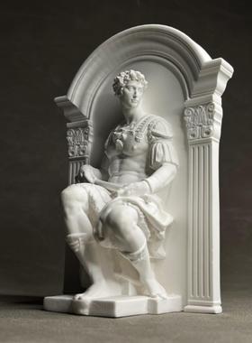 覆古罗马艺术人物雕塑石膏雕像漫射石书架书背艺术桌面酒柜装饰装