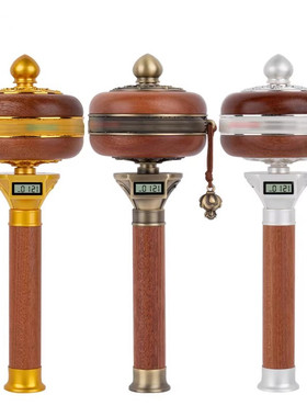 新款德田转金轮自动计数数显智能手E摇转金筒双轴承超静音木质摆