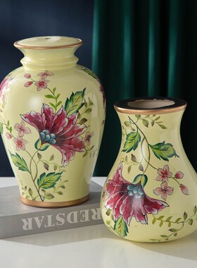 美式乡村田园系列陶瓷w台灯灯体客厅卧室床头照明灯体