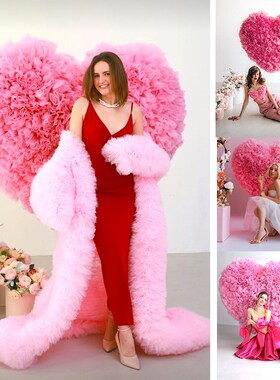 爱心背景板粉色店铺n网红打卡点派对生日装饰拍照道具节日活动布