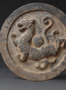 仿古汉代瓦当四方神古典中式工艺品E装饰摆件秦砖汉瓦神兽拓片陶