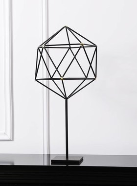 特价现代极简几何金属创意抽象摆件客厅样板间玄关.桌面装饰品