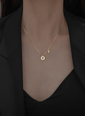 潮典S925银简约26字母项链女小众设计轻奢英文百搭锁骨链闺蜜礼物