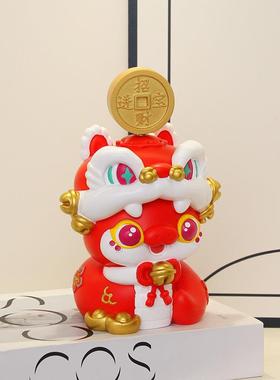 爆款国潮蛇年新年存钱罐摆件储蓄罐可存可取生肖公司年会商务伴手