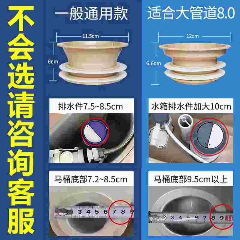 马桶法兰密封圈加厚加长防臭神器一体式坐便底座防漏通用配件大全-图0